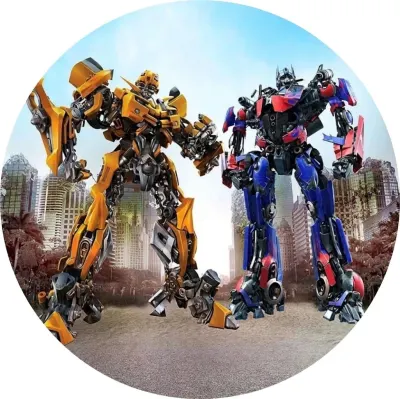 Transformers – Bumblebee a Optimus Prime – jedlý papír na dort