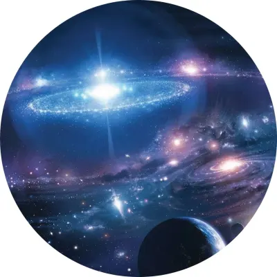 Vesmír – galaxie a zářící hvězdy – jedlý papír na dort
