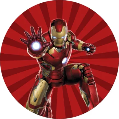 Avengers – Iron Man v bojové póze – jedlý papír na dort