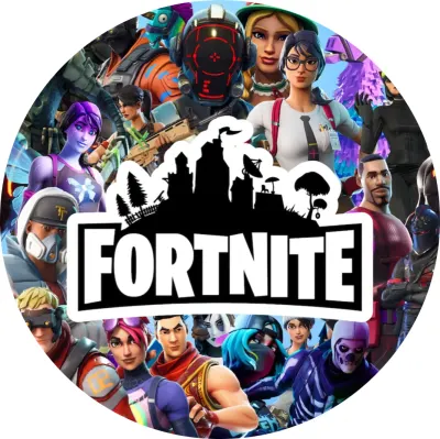 Fortnite – postavy a logo – jedlý papír na dort