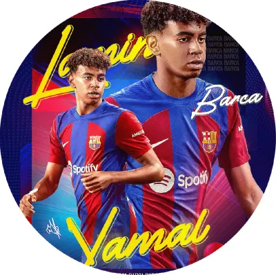 Fotbal – Lamine Yamal – jedlý papír na dort