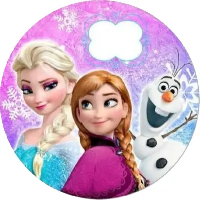 Ledové království – Elsa, Anna a Olaf – jedlý papír na dort