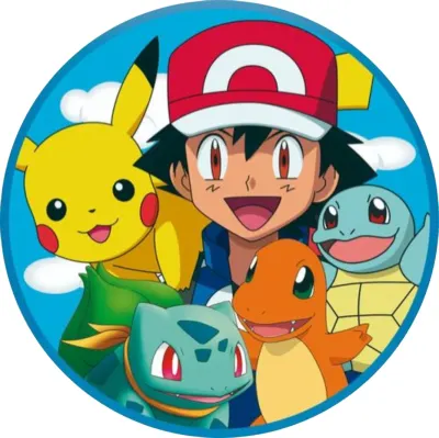 Pokémon – Ash, Pikachu a kamarádi – jedlý papír na dort