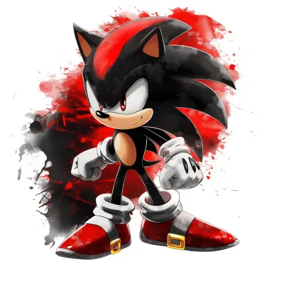 Sonic the Hedgehog – ježek Shadow – jedlý papír na dort