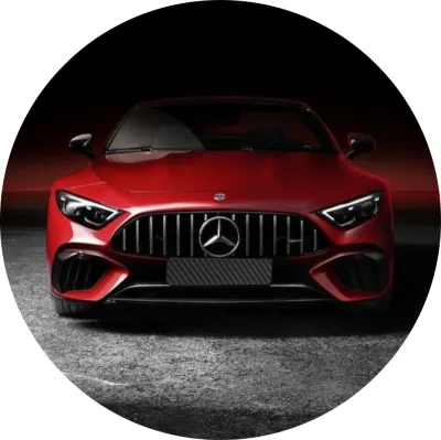 Auta – červený sportovní Mercedes – jedlý papír na dort