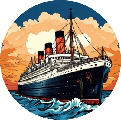 Titanic – Zaoceánská loď na moři – jedlý papír na dort