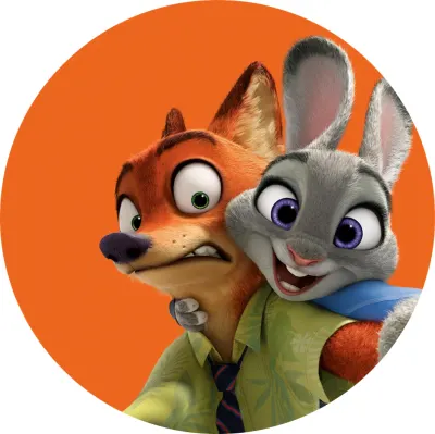 Zootropolis – Judy a Nick – jedlý papír na dort