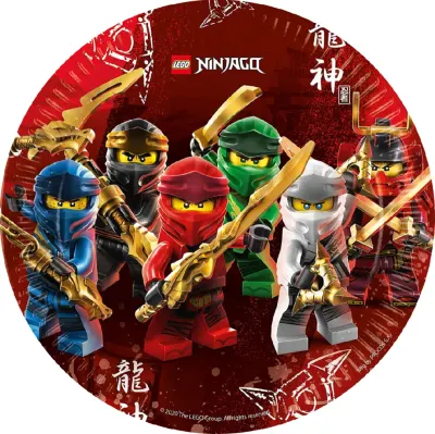 Lego Ninjago – nindžové se zlatými zbraněmi – jedlý papír na dort