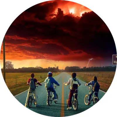 Stranger Things – kluci na kolech a bouře – jedlý papír na dort