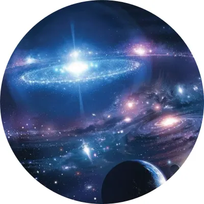 Vesmír – Galaxie a zářící hvězdy – jedlý papír na dort