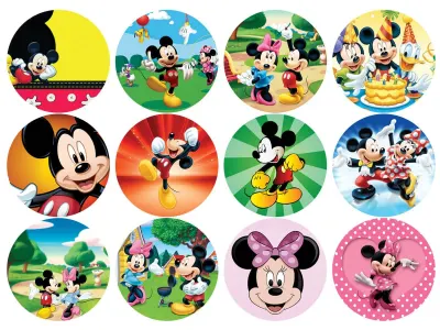 Mickey a Minnie – veselá dobrodružství – jedlá kolečka na cupcakes
