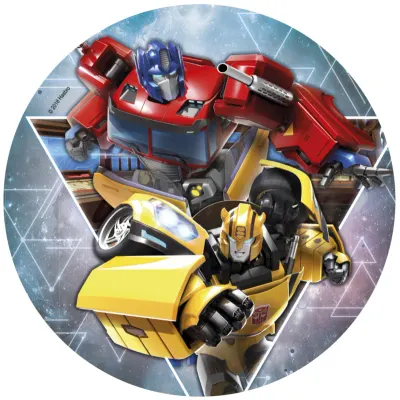 Transformers – Optimus Prime a Bumblebee – jedlý papír na dort