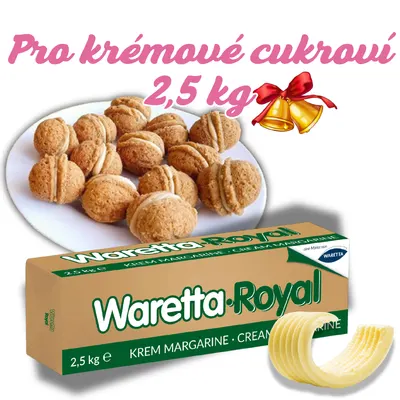 Německý máslový tuk Waretta Royal na šlehání krémů a náplní pro dorty a cukroví