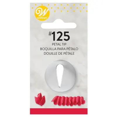 Trezírovací špička Wilton č. 125 s okvětním lístkem z nerezové oceli pro zdobení dortů krémem