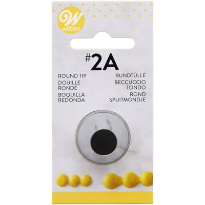 Hladká trezírovací špička Wilton č. 2A s otvorem 11 mm z nerezové oceli na zdobení dortů a dezertů