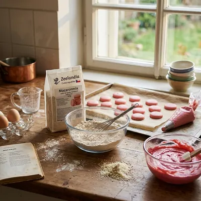 Směs Zeelandia Macaronmix na výrobu domácích makronek v balení 500 g s mandlovou chutí