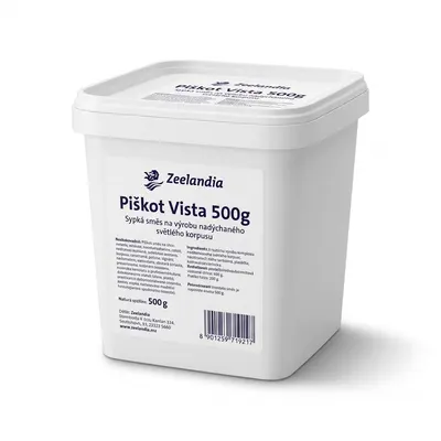 Směs na piškot Vista od značky Zeelandia v balení 500 g určená na přípravu dortového korpusu