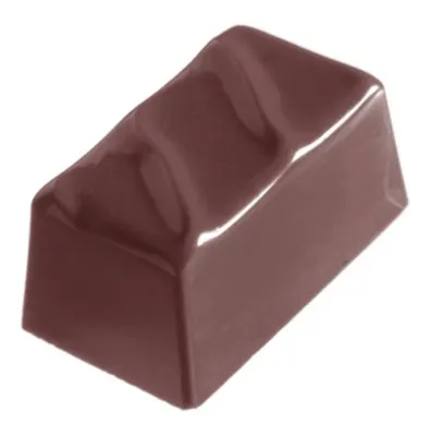 Polykarbonátová forma na pralinky obdélníkového tvaru od značky Chocolate World pro přípravu čokoládových bonbonů