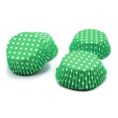 Košíčky na muffiny zelené s puntíky 5 x 3 cm 100 ks