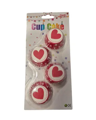 Košíčky na mini muffiny srdíčka 100 ks