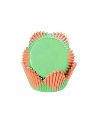 Košíčky na muffiny oranžové ve tvaru květiny 100 ks