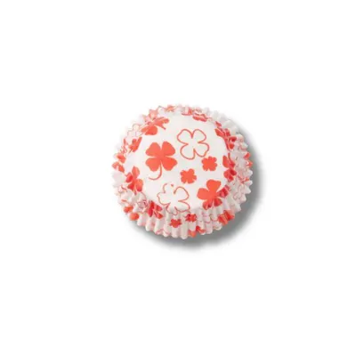 Košíčky na muffiny oranžové se čtyřlístky 50 ks