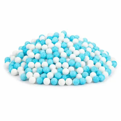 Cukrové perly modré a bílé 5 mm, 50 g