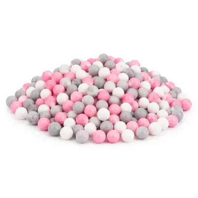 Cukrové perly SweetArt Kitty 5 mm v bílé, šedé a růžové barvě na zdobení dortů a cukrářských výrobků