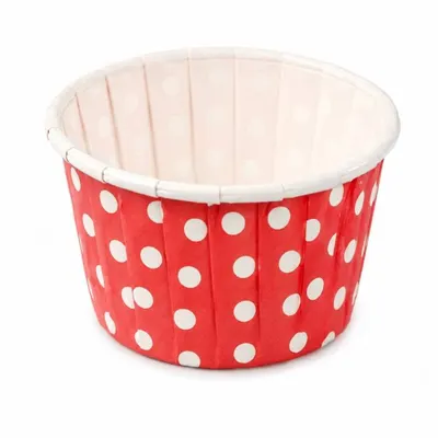 Košíčky na muffiny pevné červené s puntíky 5 x 4 cm 100 ks