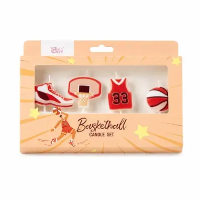 Dortové svíčky basketbalové míče, set 4 ks