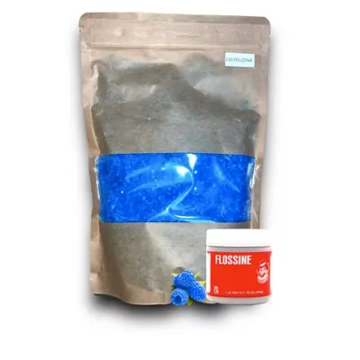 Cukr na cukrovou vatu Knapro s příchutí ostružiny v balení 1 kg k přípravě nadýchané cukrové vaty