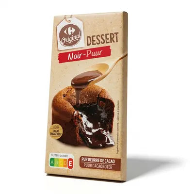 Hořká čokoládová poleva Carrefour Original v balení 200 g na zdobení a polevení dortů a cukrářských výrobků