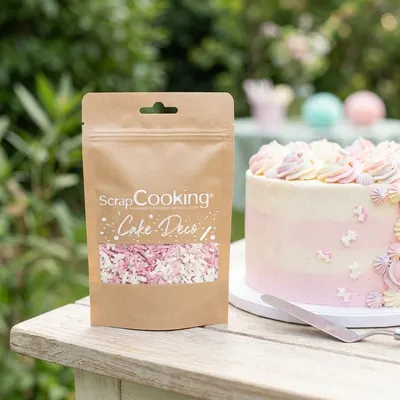 Cukrové zdobení ve tvaru bílých a růžových jednorožců od značky Scrap Cooking, 50 g, na dorty a dezerty