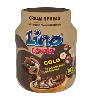 Lino Lada Gold čokoládová pomazánka v balení 350 g k dochucení palačinek, vaflí a dezertů