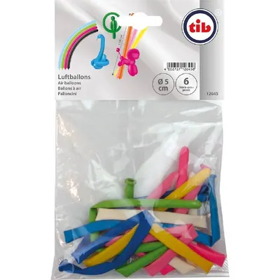 Modelovací balónky tib, 6 kusů, vhodné na tvarování zvířátek a květin pro party a oslavy