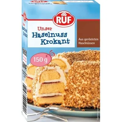 Nasekané lískové oříšky RUF v balení 150 g na pečení a zdobení dezertů