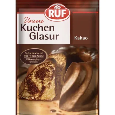 Kakaová poleva na dort RUF v balení 100 g pro zdobení dortů a dalších cukrářských výrobků