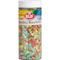 Barevné cukrové konfety RUF na zdobení dortů a cukrářských výrobků, balení 55 g