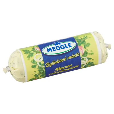 Bylinkové máslo MEGGLE s petrželkou, česnekem a cibulí v chlazeném balení 125 g k pomazánce a vaření