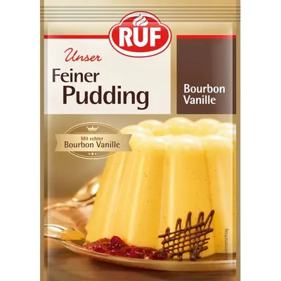 Vanilkový puding RUF v prášku, tři sáčky po 38 g na přípravu krému do dortů a dezertů