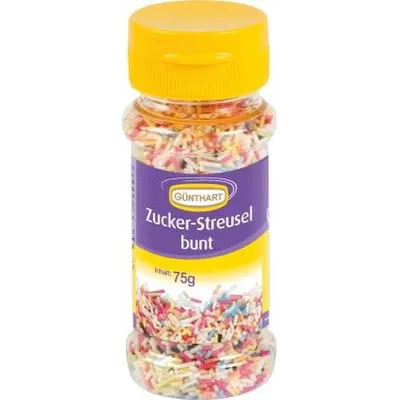 Cukrové barevné tyčinky Günthart na zdobení dortů a dezertů, balení 75 g