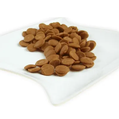Callebaut Callets karamel mléčná čokoláda v pecičkách, 200 g, pro pečení a zdobení dortů