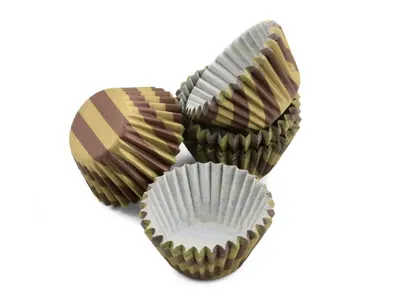 Cukrářské košíčky na pralinky Cake Masters v mini velikosti v mocca-gold provedení