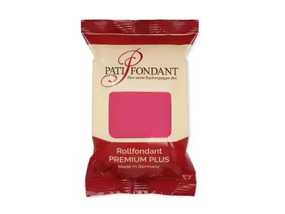 Německá potahovací hmota Pati Premium v růžové barvě na dorty, balení 250 g