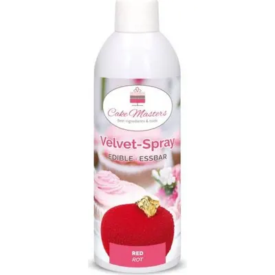 Červený sametový sprej Cake Masters v objemu 400 ml na dorty a cukrářské výtvory