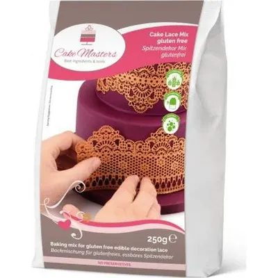 Směs na jedlé krajky Cake Masters v balení 250 g určená k výrobě ozdob na dorty