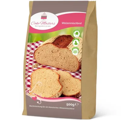 Směs na přípravu pšeničného chleba od značky Cake Masters v balení 500 g pro domácí pečení