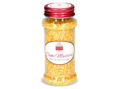 Žlutý cukr na zdobení cukroví a dortů od značky Cake Masters o hmotnosti 100 g