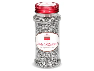 Stříbrný máček na zdobení cukroví a dortů od značky Cake Masters v balení 90 g