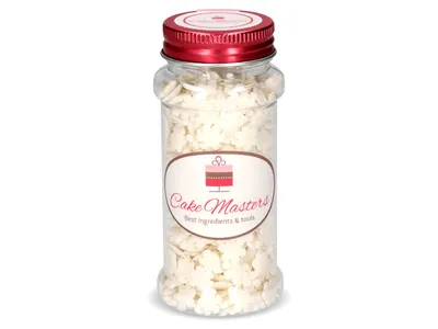 Bílé cukrářské vločky Cake Masters na zdobení cukroví a dortů, balení 50 g